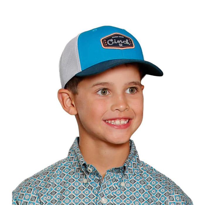 Boy's Logo Blue Trucker Cap