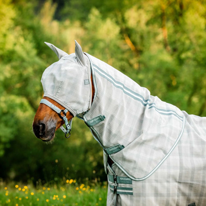 Newmarket Witney and Charcoal Horse Fly Mask with Ears