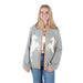 Women's Grey Horse Long Sleeve Print Top