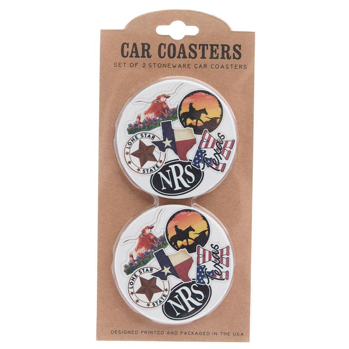Texas 2 Pack Car Coasters