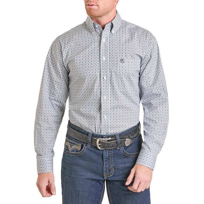 Men's Blue Print Shirt