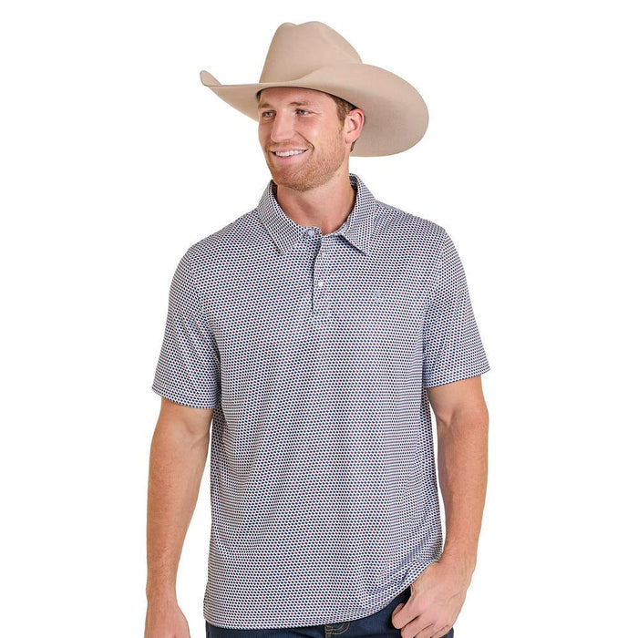 Men's Texas Navy Print Polo