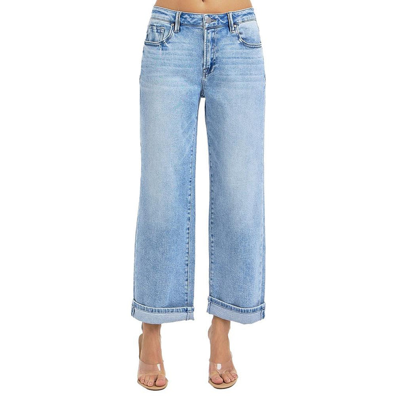Women's High Rise Ankle Boyfriend Jeans