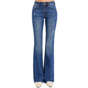 Women's Dark Flare Mid Rise Jeans