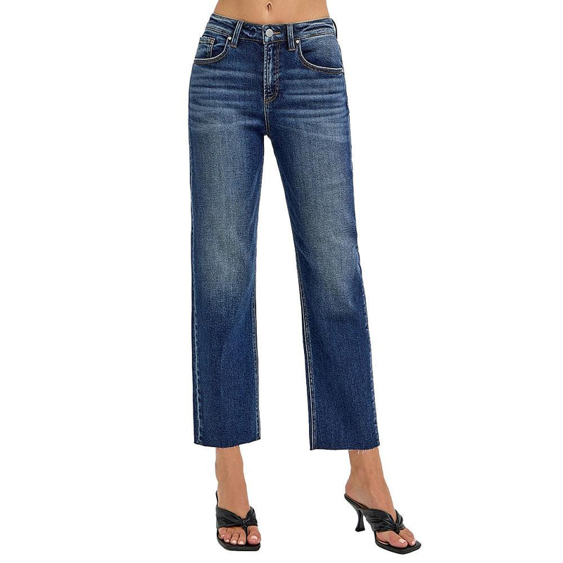 Women's Dark High Rise Barrel Jeans