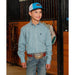Boy's Blue Print Shirt