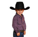 Baby Boy's Purple Square Print Shirt