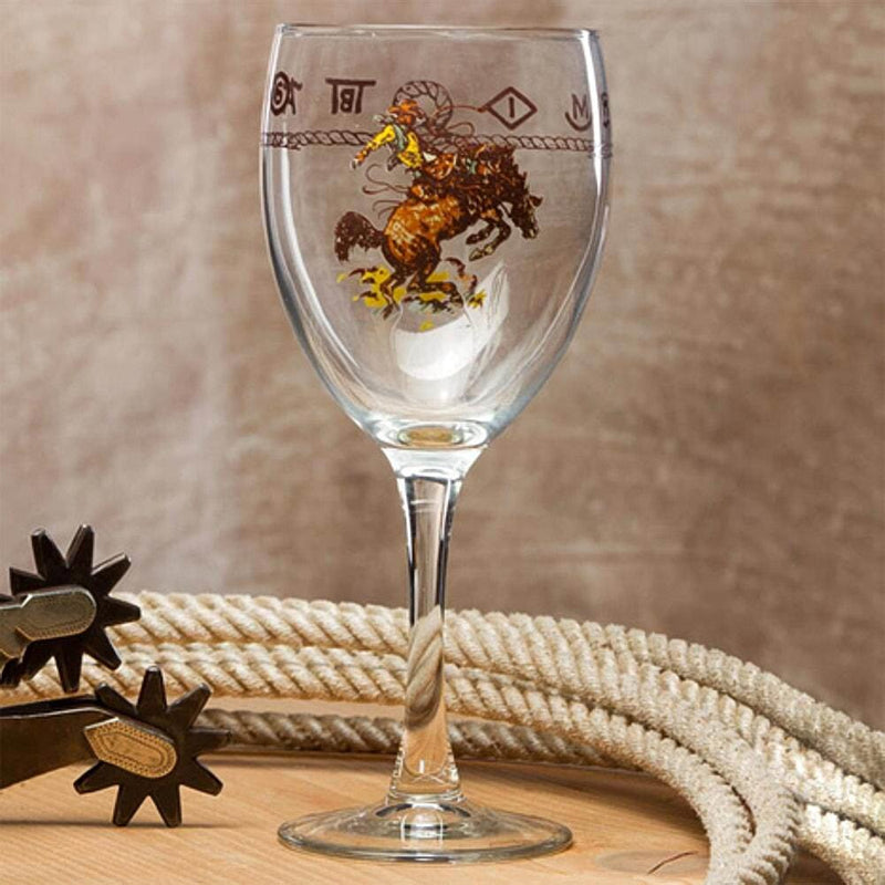 Branded Bronco Glassware Sets -Wine Glass