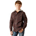 Boy's Brown Holbrooke Retro Hooded Shirt