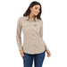 Women's Brown Stripe Dress Shirt