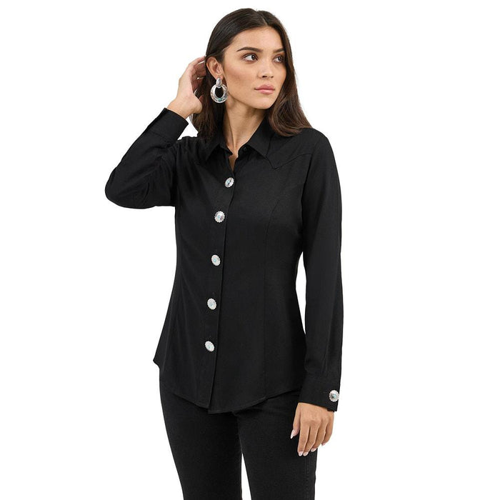 Women's Black Concho Shirt