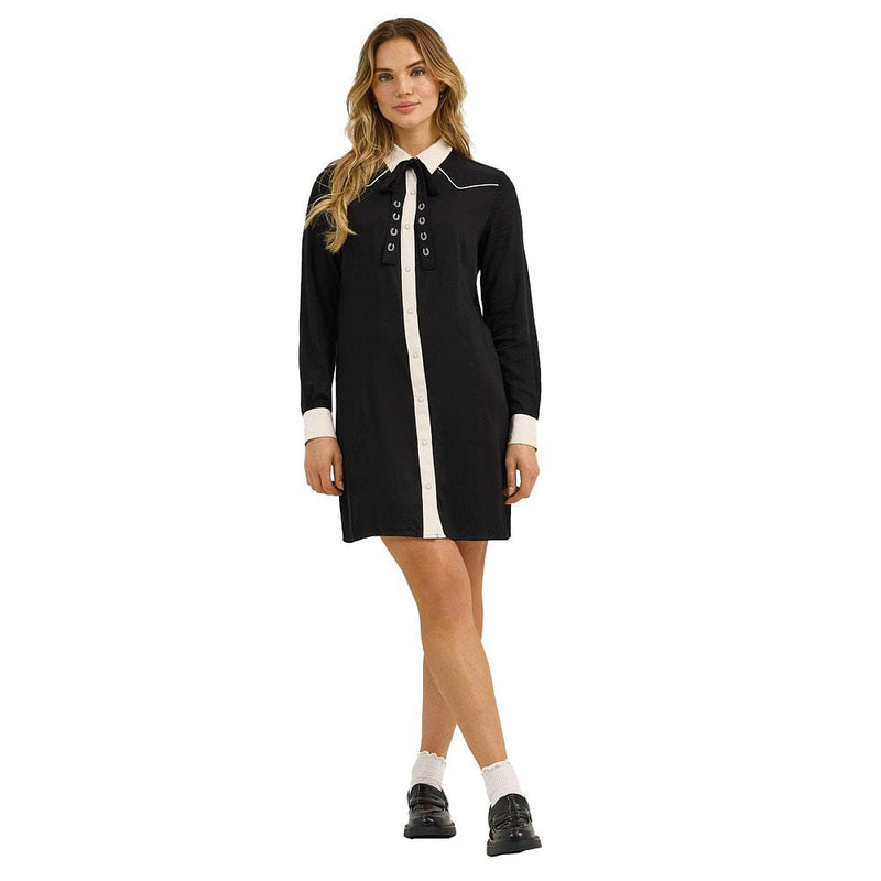 Women's Black Snap Dress