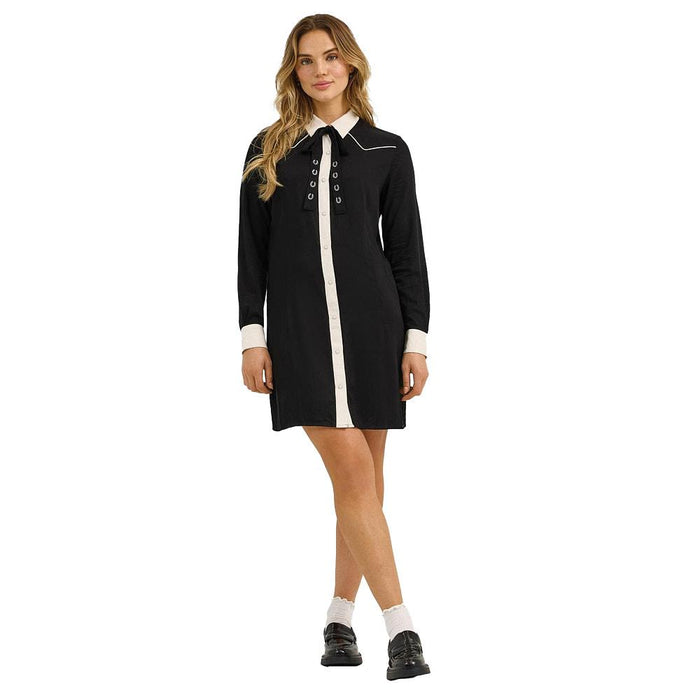 Women's Black Snap Dress