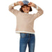 Girl's Taupe Layered Look Top