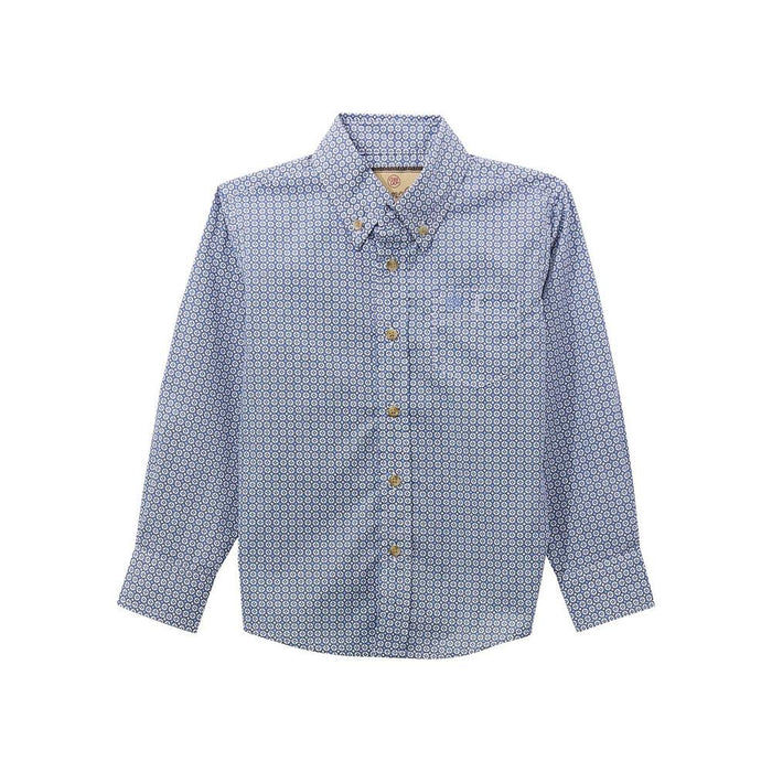 Boy's Classic Blue Print Shirt