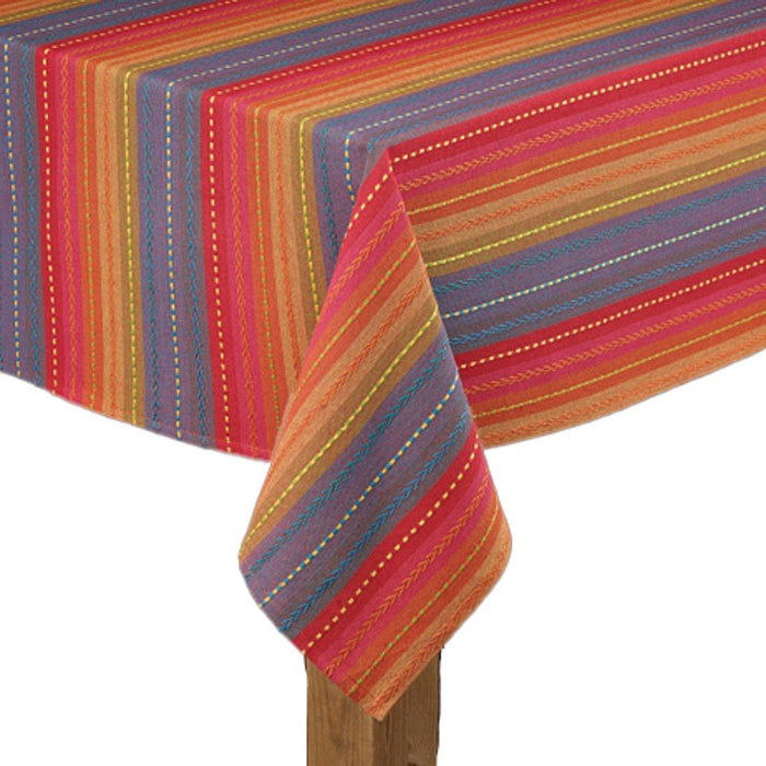 Phoenix Striped Red Table Linens