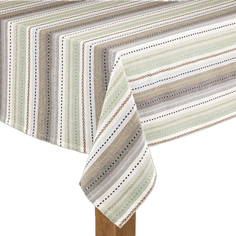 Phoenix Striped Sage Table Linens