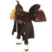Montana 14" White Buckstitch Wide Tree Barrel Saddle
