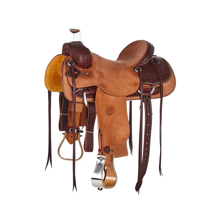 Heavy Oil Basket Stamp Heavy Will James Ranch Roper