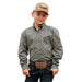 Boy's Olive Print Shirt