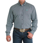 Men's Purple Floral Print Shirt
