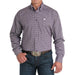 Men's Purple Plaid Print Shirt
