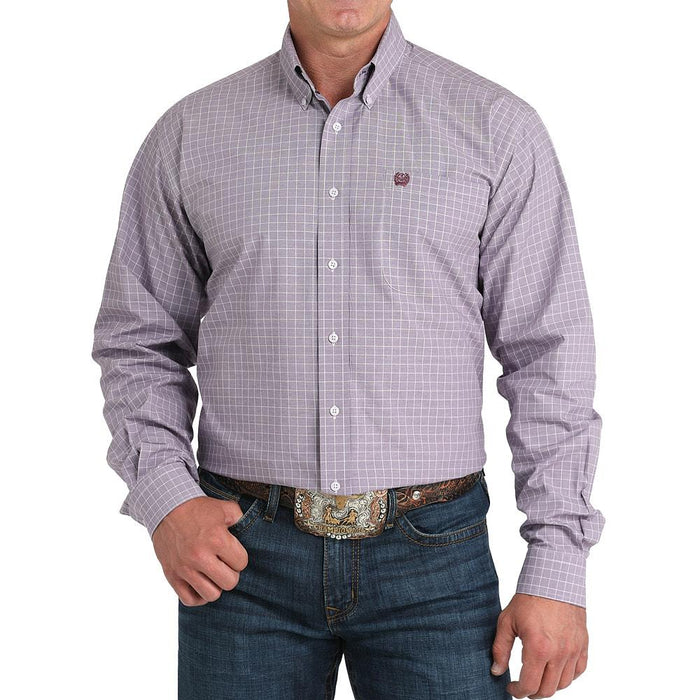 Men's Lilac Plaid Shirt