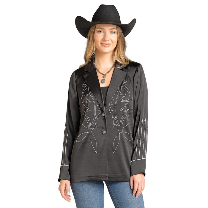 Women's Boot Stitch Embroidered Blazer