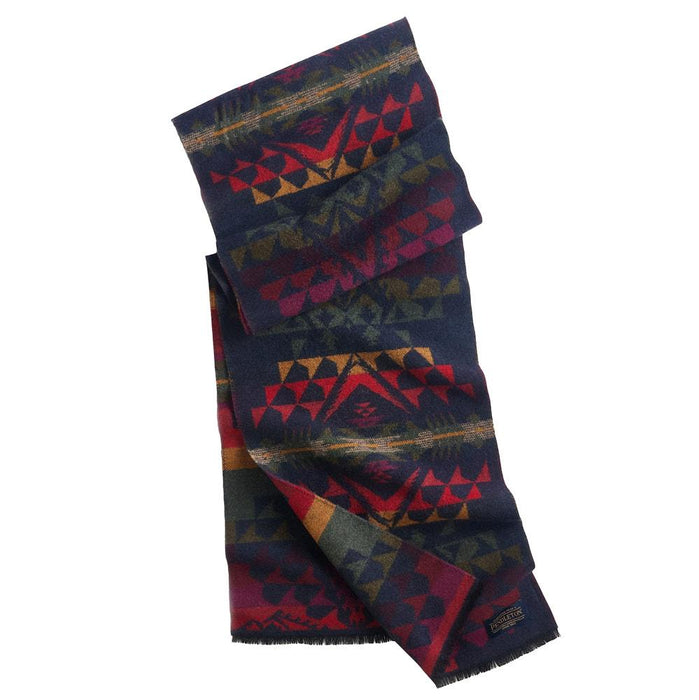Autumn Birch Navy Jacquard Scarf