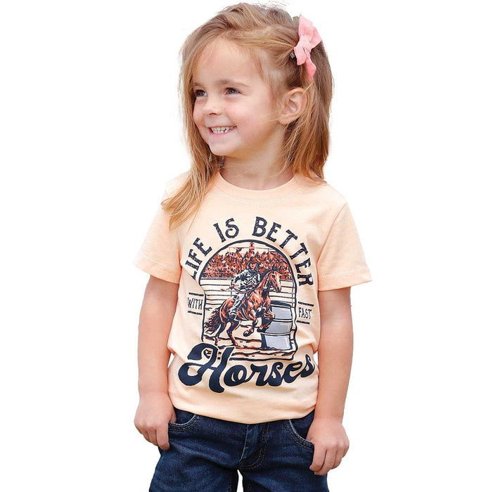 Girl's Peach Life Is Better Tee Shirt