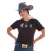 Women's Brown Cowboy Graphic Tee Shirt