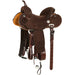 1430MDX Chocolate Roughout Tooled 14in Barrel Saddle