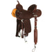 14inch 30HDX Chocolate Roughout Rope Border Barrel Saddle