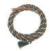 5/8 inch by 22 feet Natural and Turquoise 100% Alpaca Mecate Reins