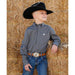 Boy's Grey Circle Print Shirt