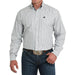 Men's White & Grey Plaid Shirt