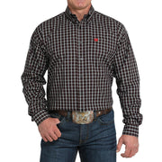 Men's Black & Red Plaid Shirt