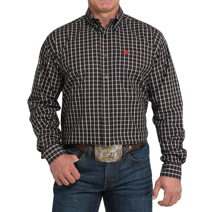 Men's Black & Red Plaid Shirt