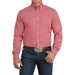 Men's Red Small Circle Print Modern Fit Shirt