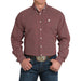 Men's Red Small Print Shirt