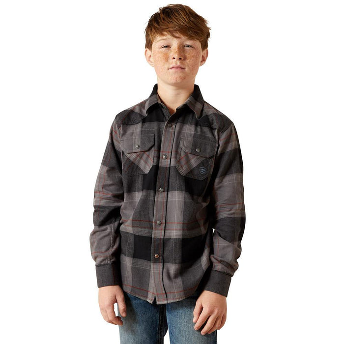 Boy's Dark Grey Retro Hernandez Shirt