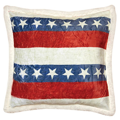 Americana Plush Sherpa Pillow
