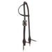 Heavy Oiled Rope Tooling Double Flower Square Double Buckle Single Ear Headstall