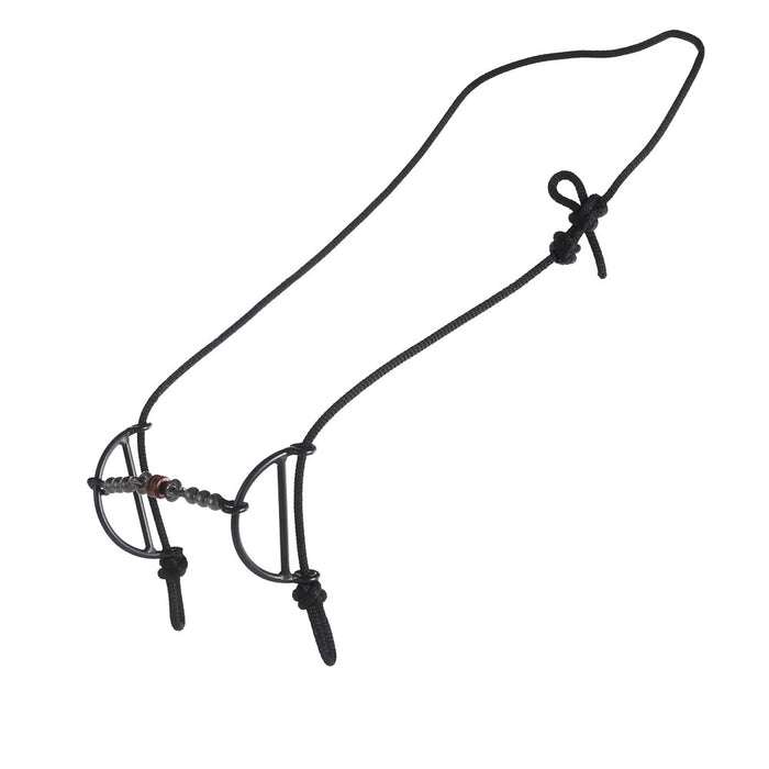 Snaffle with Solid Bead Mouth Piece Sliding Gag Headstall