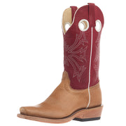 Men's Ride Ready Tan Shrunken Shoulder Vamp 13in Red Merlot Calf Top