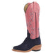 Women's Ride Ready Navy Carpincho Vamp 13In Salmon Kidskin Top Boot