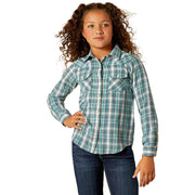 Girl's Darla Aquamarine Plaid Shirt