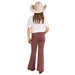 Girl's Wine Flare Jeans
