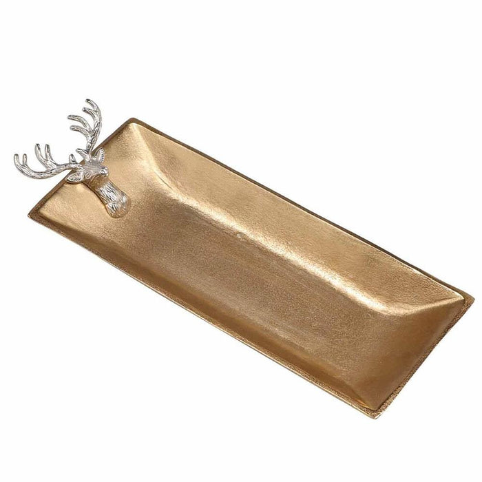 Gold Textured Deer Tray