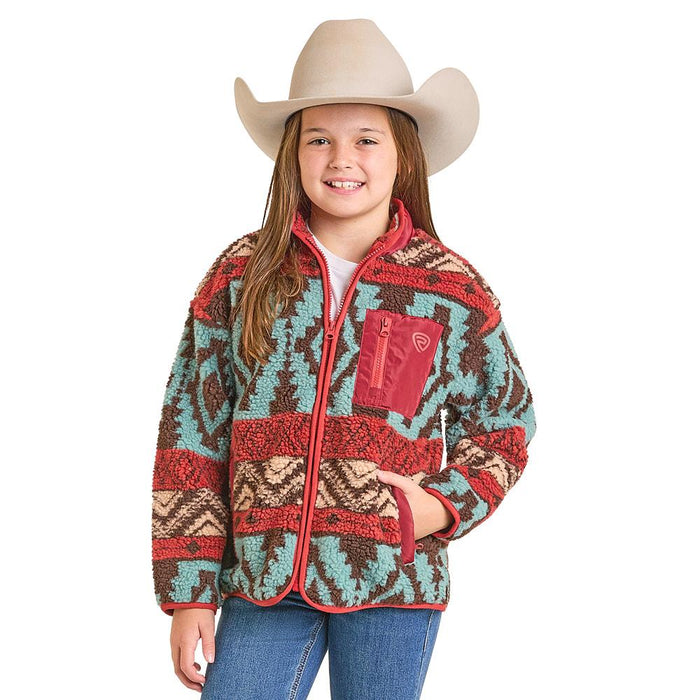 Girl's Aztec Sherpa Jacket